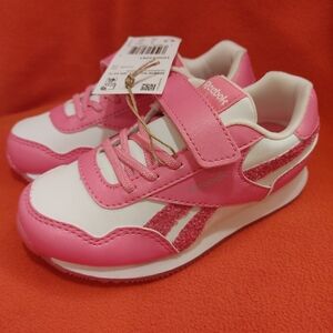 Girls Reebok Royal CL Jog 3.0 V1 Toddler True Pink Sequins Sz 9.5